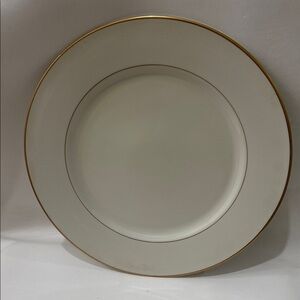 Royal Limited Golden Ivory Gold Trim 12 Inch Elegant Chop Plate Round Platter